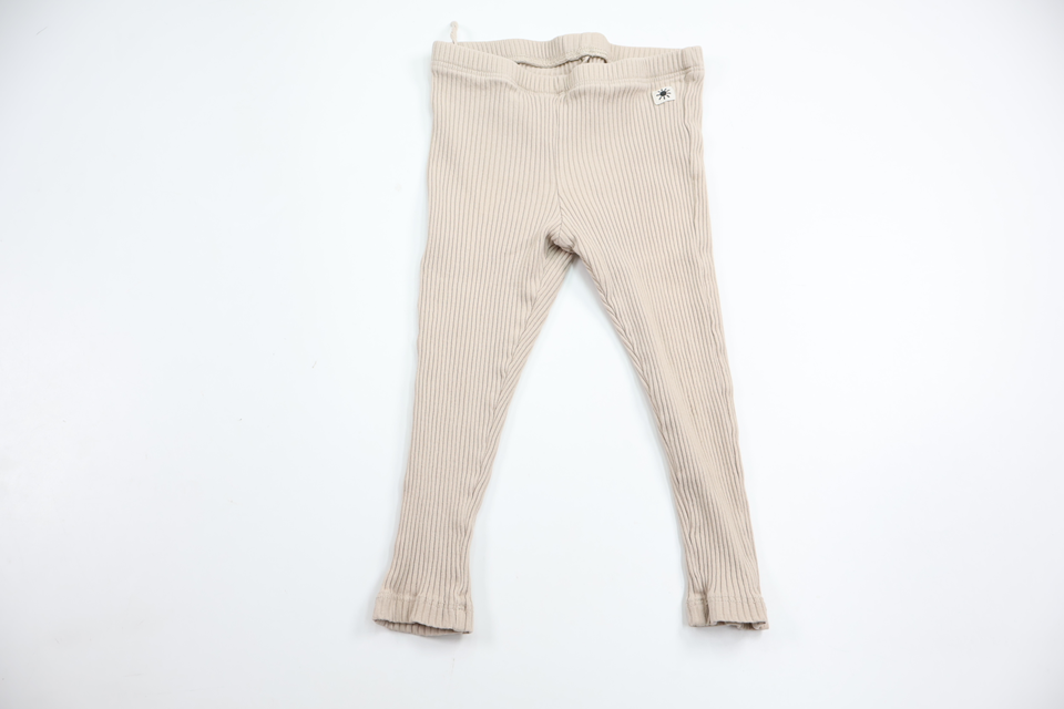Ribbade byxor från Lindex - Storlek 74 - Beige