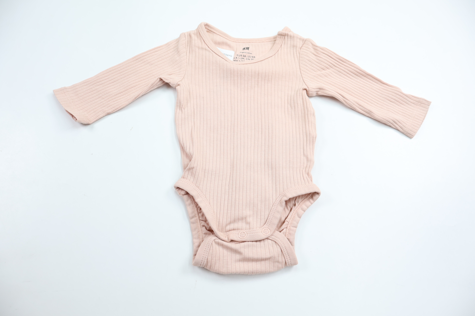 Ribbad body från H&M - Storlek 56 - Rosa