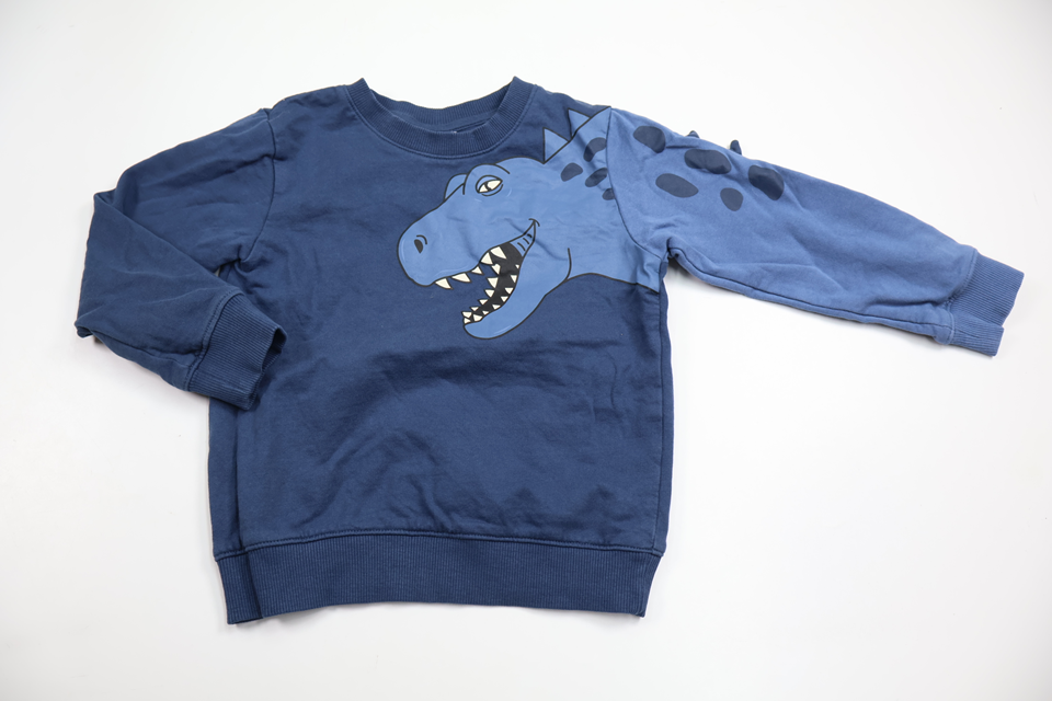 Sweatshirt med dinosaurie från Kappahl - Storlek 98/104 - Marinblå