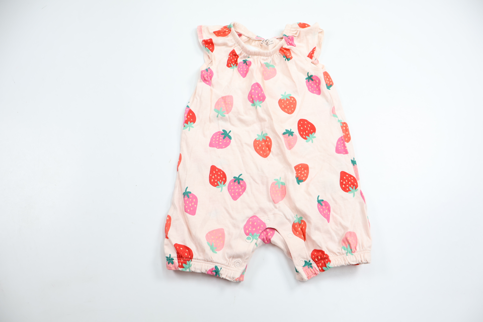 Jumpsuit med jordgubbar från Lindex - Storlek 62 - Rosa