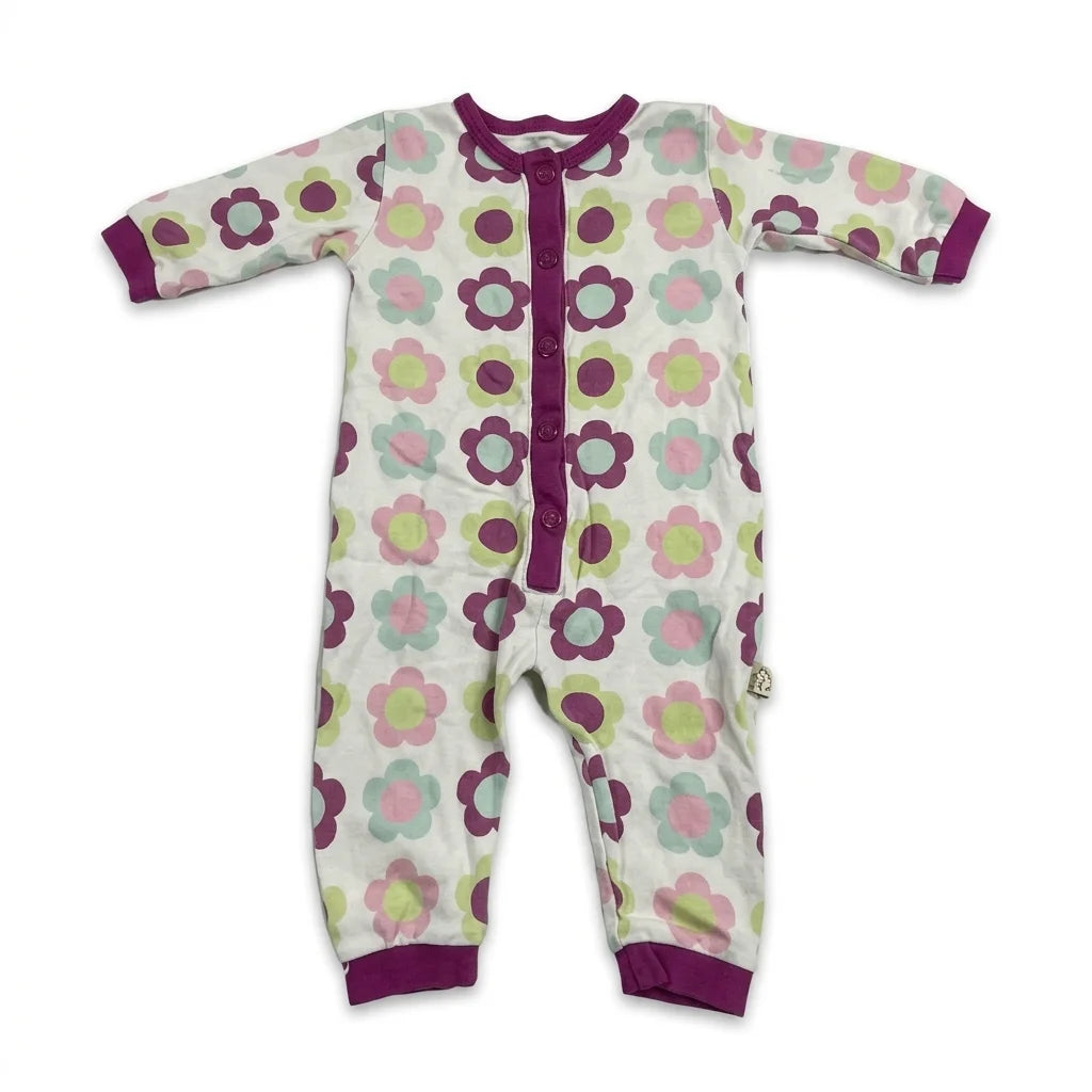 Blommig pyjamas från Basic U - Storlek 62 - Vit