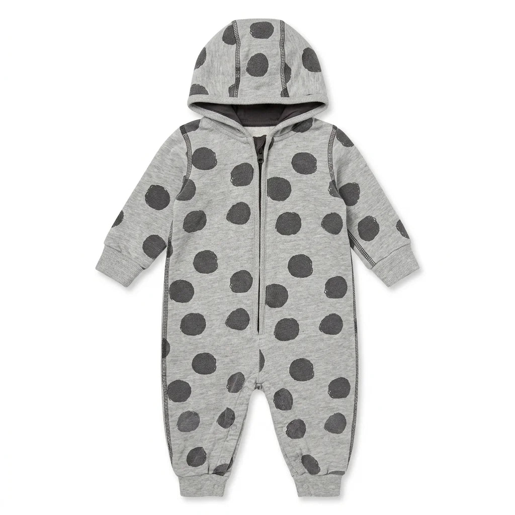 Prickig jumpsuit från Lindex - Storlek 74 - Grå