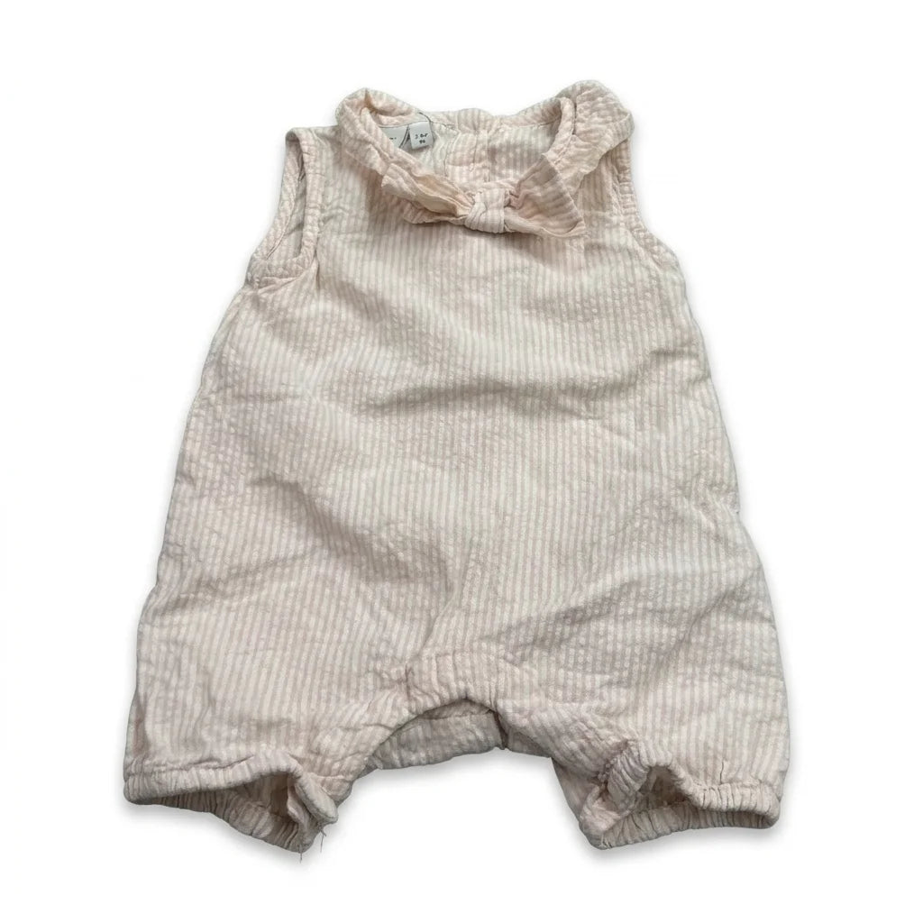 Randig sparkdräkt från Name It - Storlek 62 - Beige
