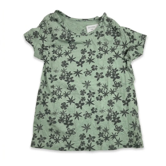 Blommig t-shirt från Lupilu - Storlek 86/92 - Grön