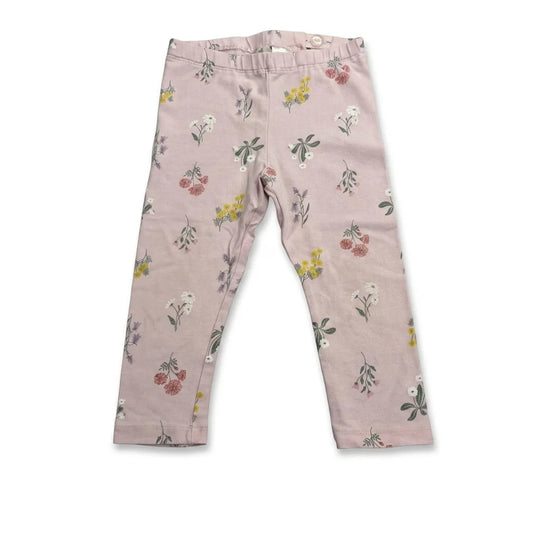 Blommiga leggings från H&M - Storlek 86 - Rosa