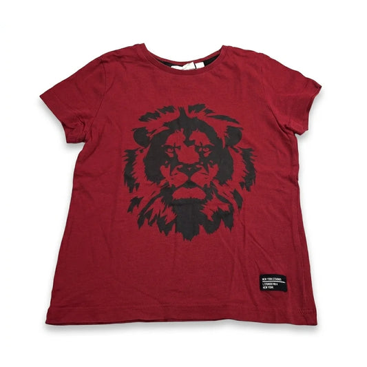 Mönstrad t-shirt från Kappahl - Storlek 98/104 - Röd