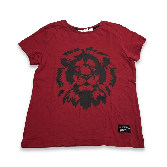 Mönstrad t-shirt från Kappahl - Storlek 98/104 - Röd