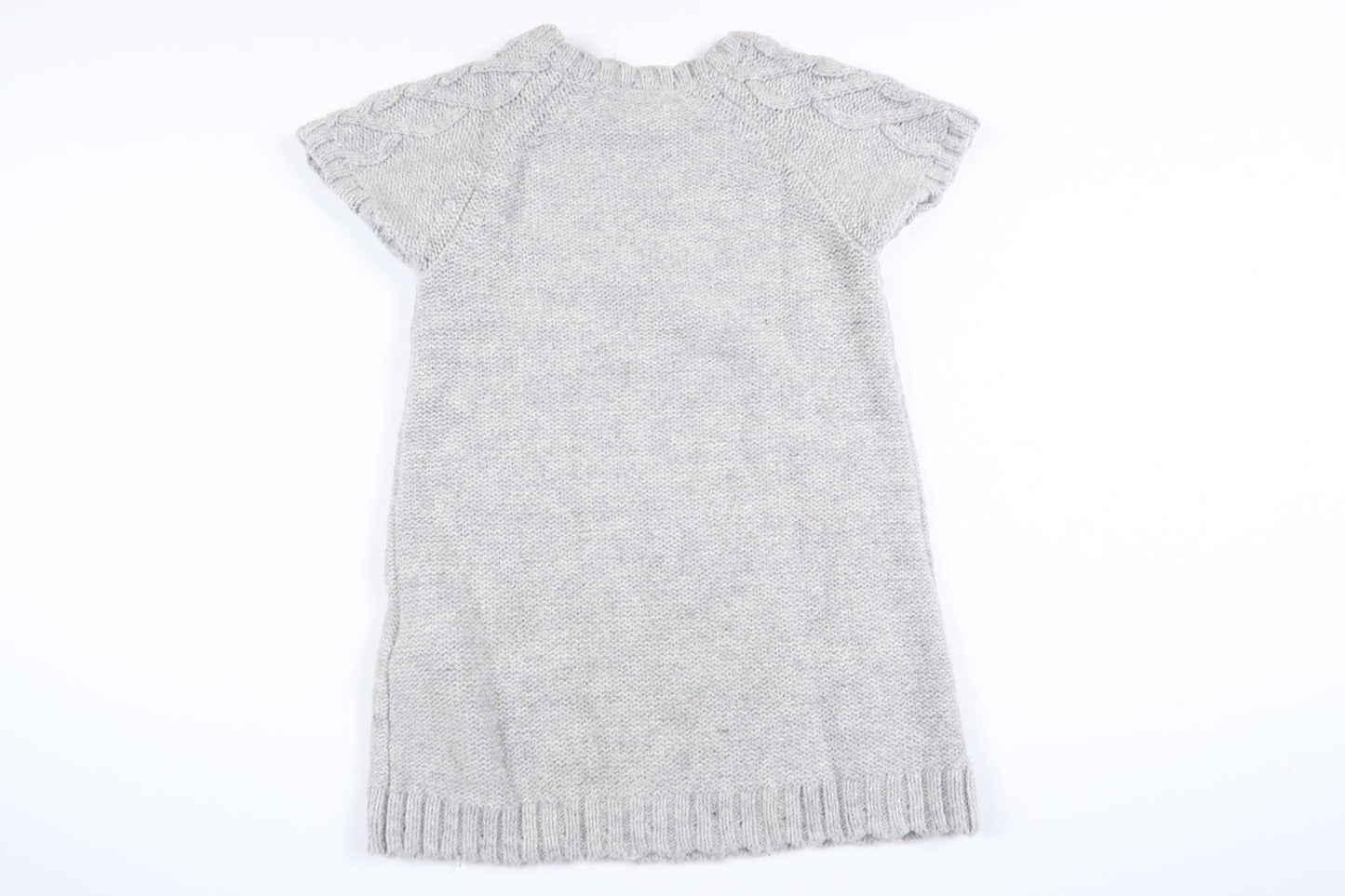 Grå stickad klänning från H&M i storlek 74
