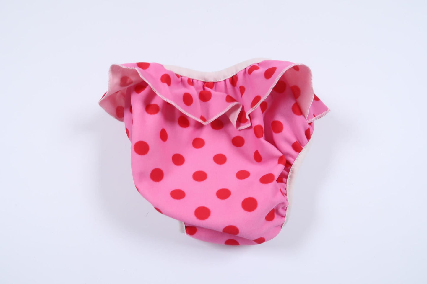 Rosa prickiga badblöja från Imse Vimse i storlek 6-8 kg (small)