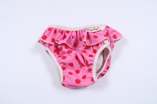 Rosa prickiga badblöja från Imse Vimse i storlek 6-8 kg (small)