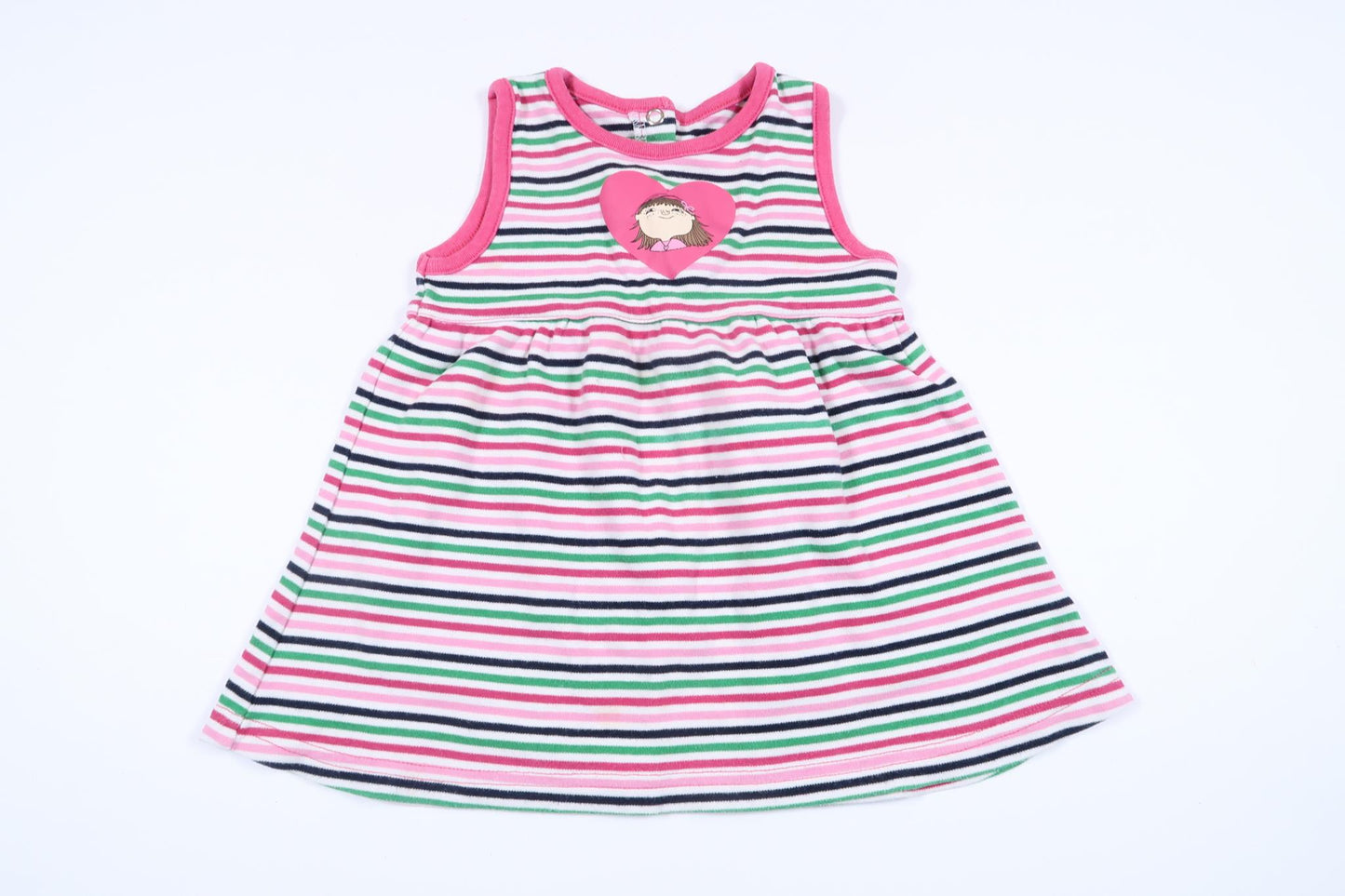 Randig klänning från Alfons Åberg i storlek 80