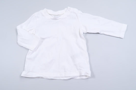 Vit långärmad tröja från H&M i storlek 62