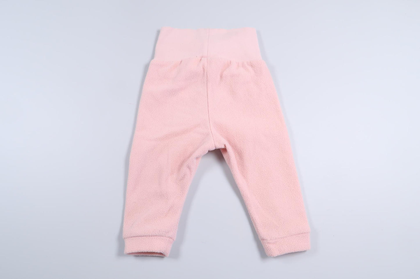 Rosa fleecebyxor från H&M i storlek 68