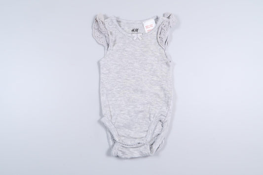Grey linen bodysuit with lace from H&amp;M in size 56
