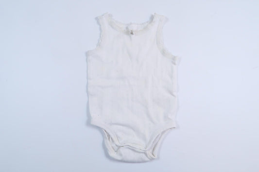 Vit linnebody från H&M i storlek 80