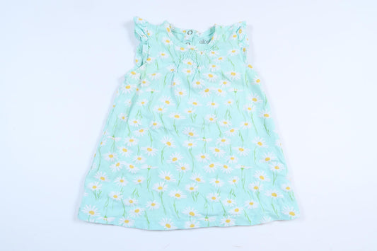 Mintgrön klänning med maskrosor från Ellos i storlek 68