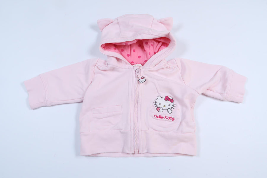 Rosa munkjacka med Hello Kitty från H&M i storlek 50