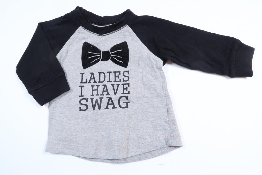 Grå långärmad tröja med text från ICA I Love Eco i storlek 74