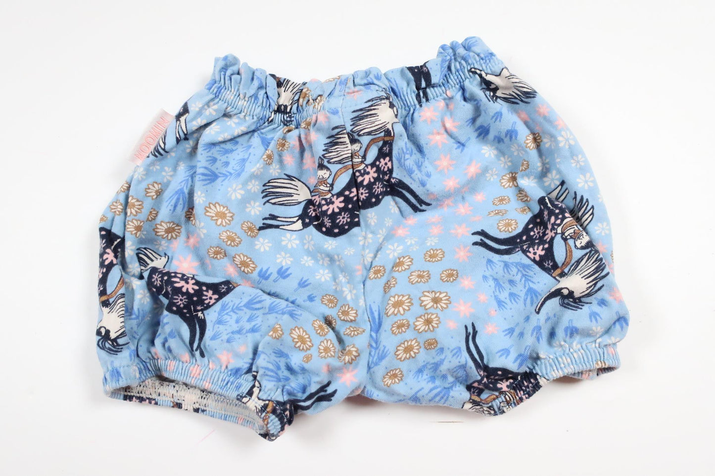 Blåa shorts från Moomin i storlek 62