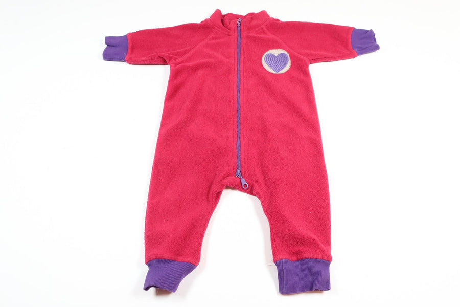 Rosa fleeceoverall från Walking i storlek 56
