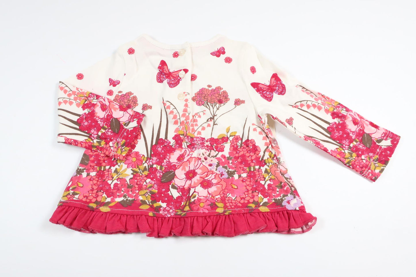 Brand new floral long sleeve tunic from Monsoon in size 0-3 M