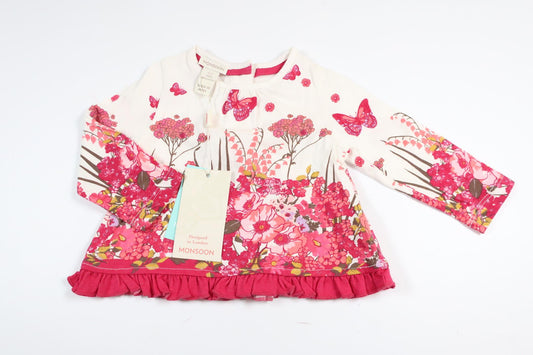 Brand new floral long sleeve tunic from Monsoon in size 0-3 M