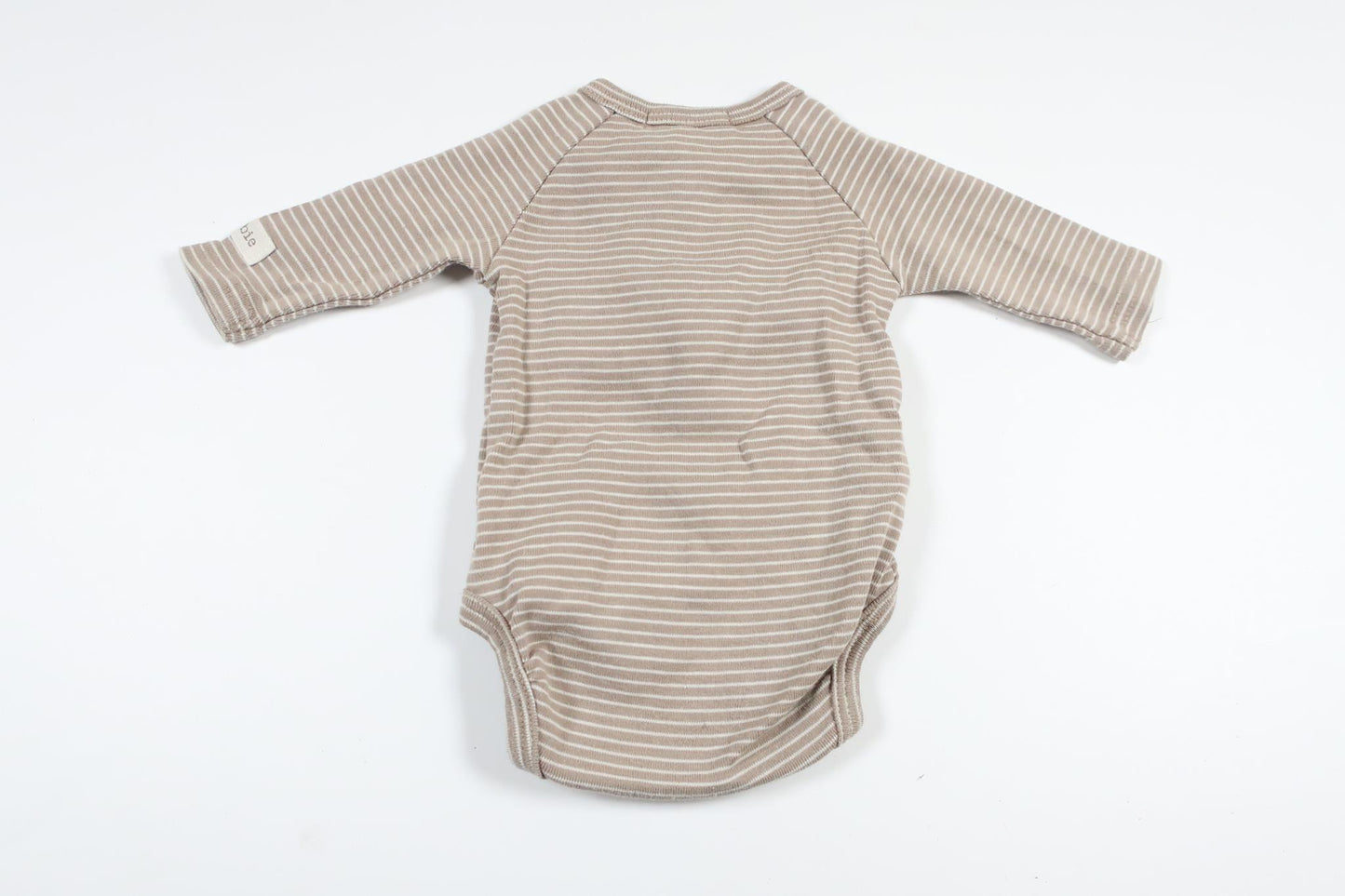 Beige randig långärmad omlottbody från Newbie i storlek 44