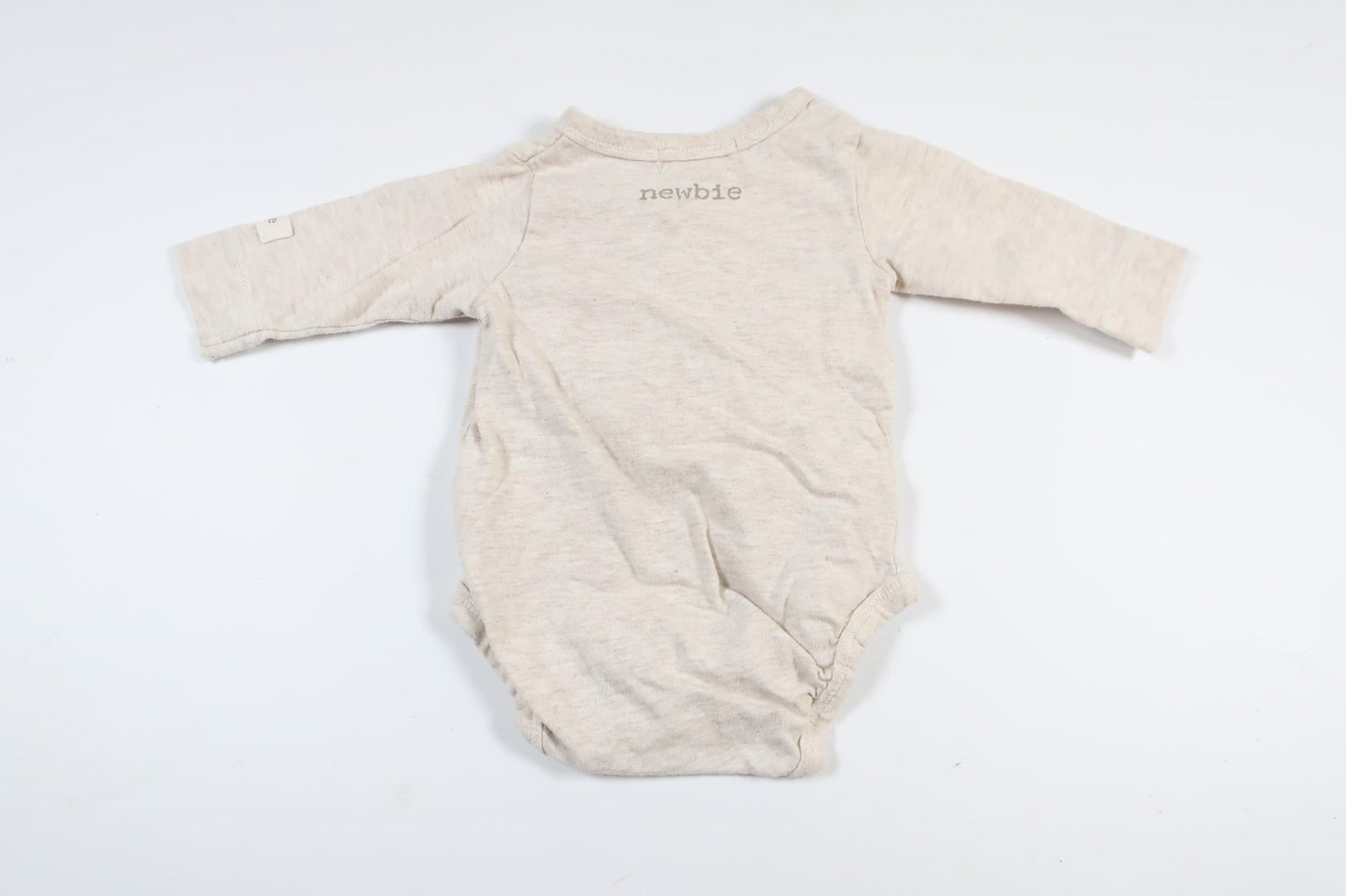 Beige långärmad omlottbody från Newbie i storlek 44