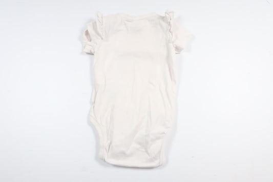 Vit kortärmad body med kanin från H&M i storlek 56