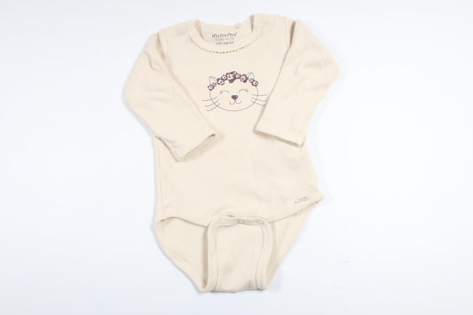 Beige långärmad body från Minymo i storlek 62