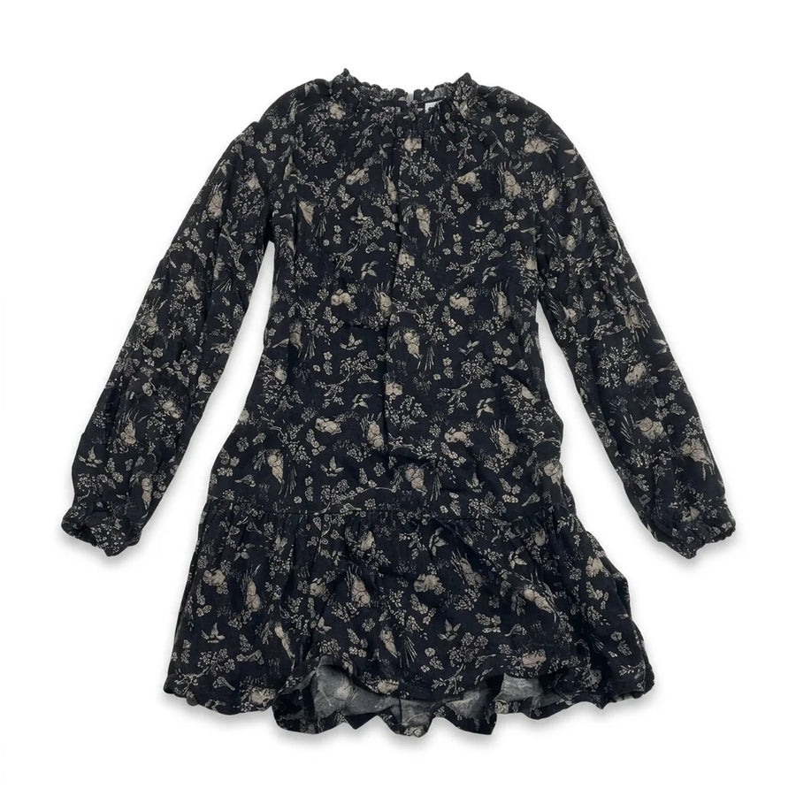 Blommig klänning från H&M - Storlek 122 - Svart