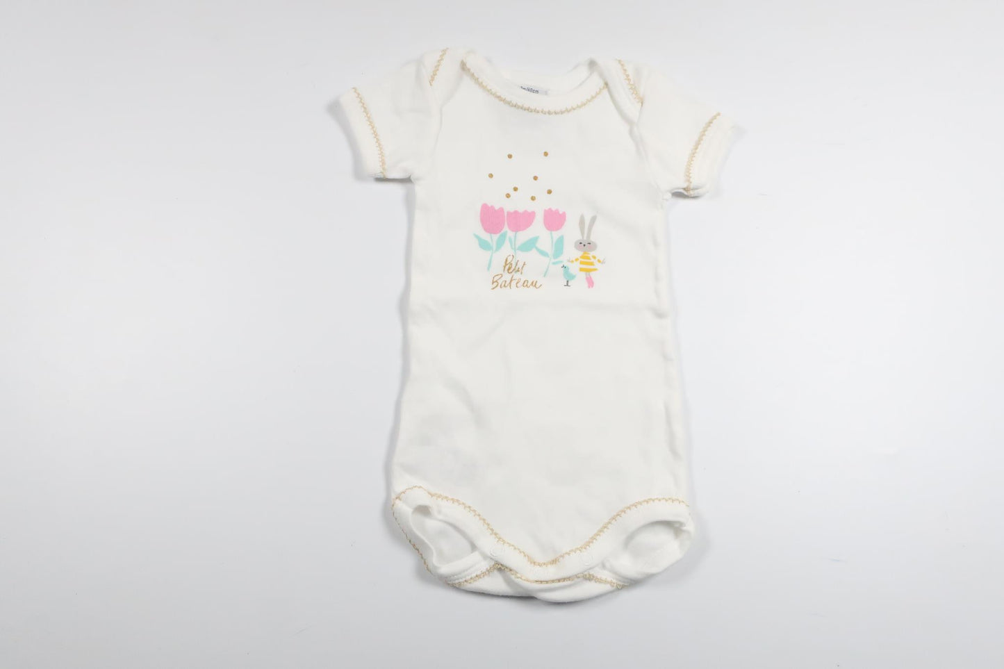 Body från Petit Bateau - Storlek 56/62 - Vit