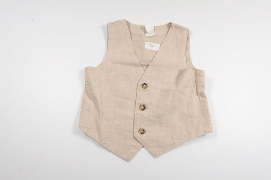 Väst i linnemix från H&M - Storlek 80 - Beige