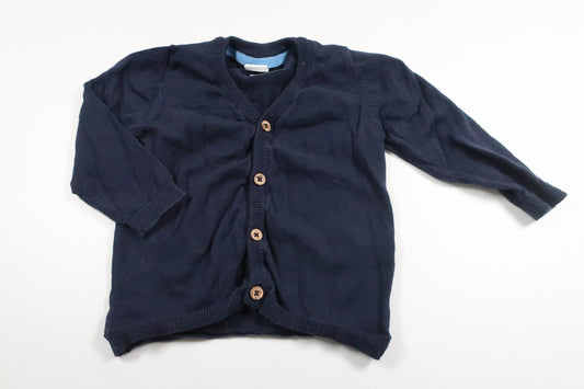 Stickad kofta från H&M - Storlek 74 - Marinblå