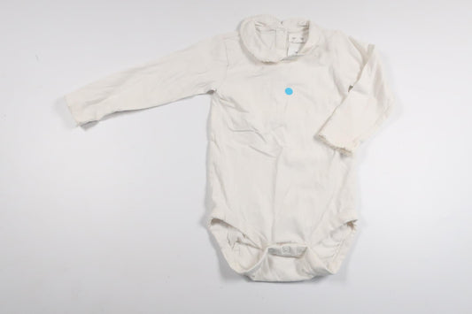 Body med krage från Newbie - Storlek 74 - Vit