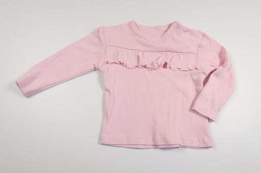 Tröja med volang från Tiny Treasure - Storlek 68 - Rosa