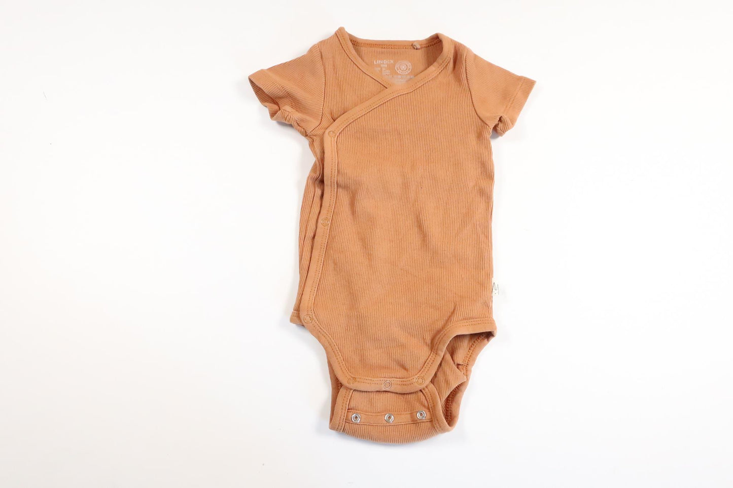 Ribbad omlottbody från Lindex - Storlek 62 - Brun