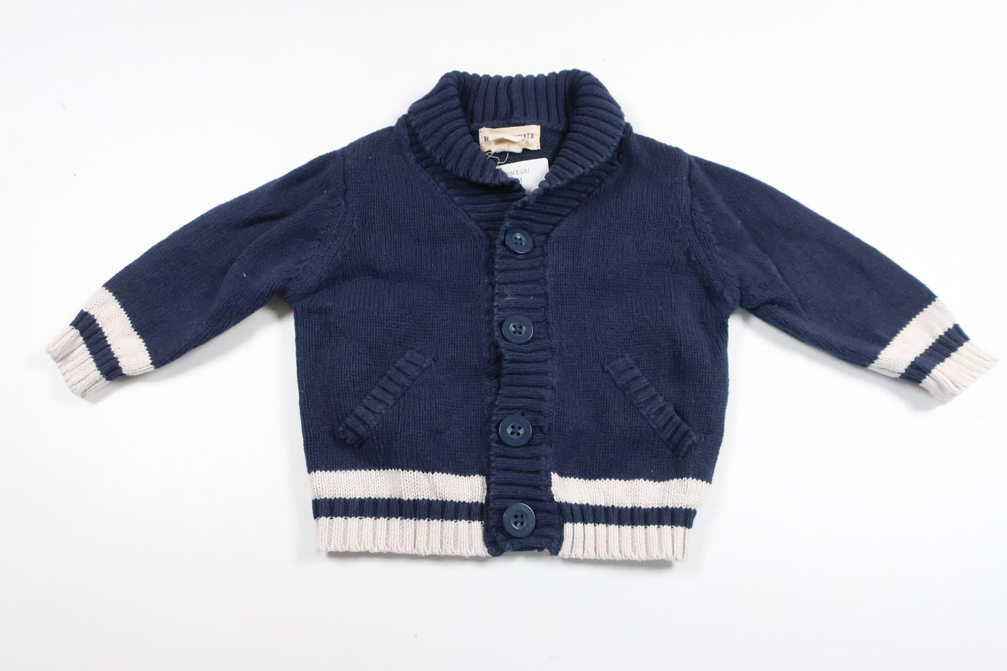 Stickad kofta från Holly & Whyte - Storlek 62 - Marinblå