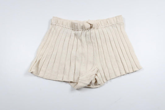 Ribbade shorts från H&M - Storlek 74 - Benvit