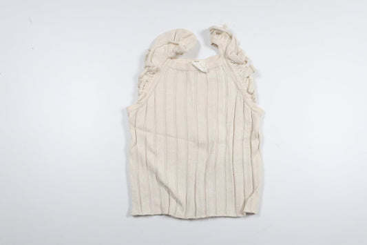 Stickat linne från H&M - Storlek 68/74 - Benvit