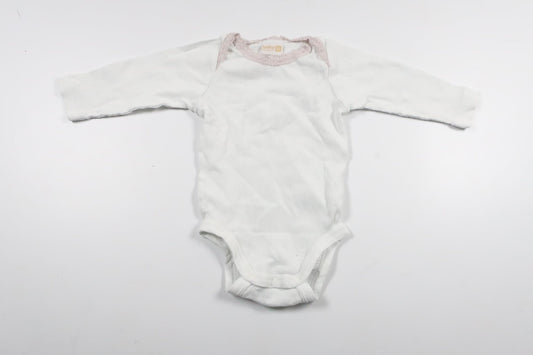 Ribbad body från Lindex - Storlek 56 - Vit