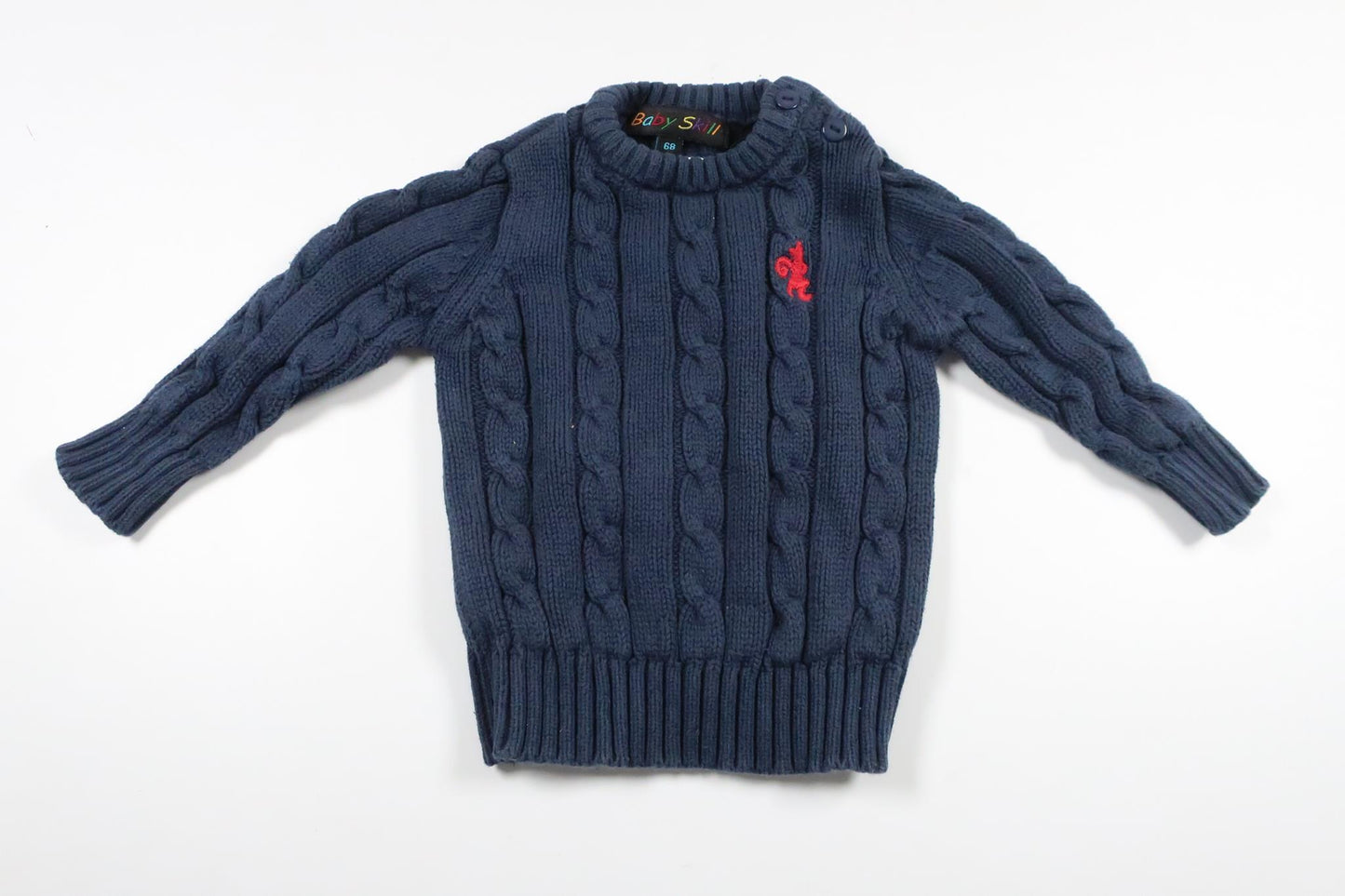 Stickad tröja från Baby Skill - Storlek 68 - Marinblå