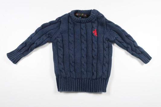 Stickad tröja från Baby Skill - Storlek 68 - Marinblå