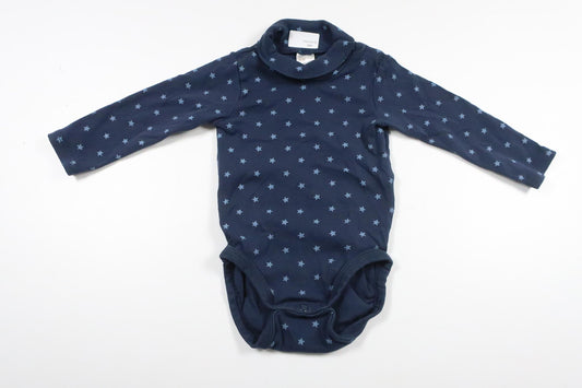 Body med polokrage från H&M - Storlek 74 - Marinblå