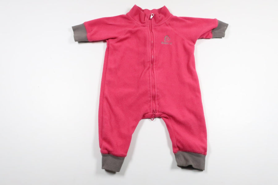 Fleeceoverall från Basic U - Storlek 56 - Rosa