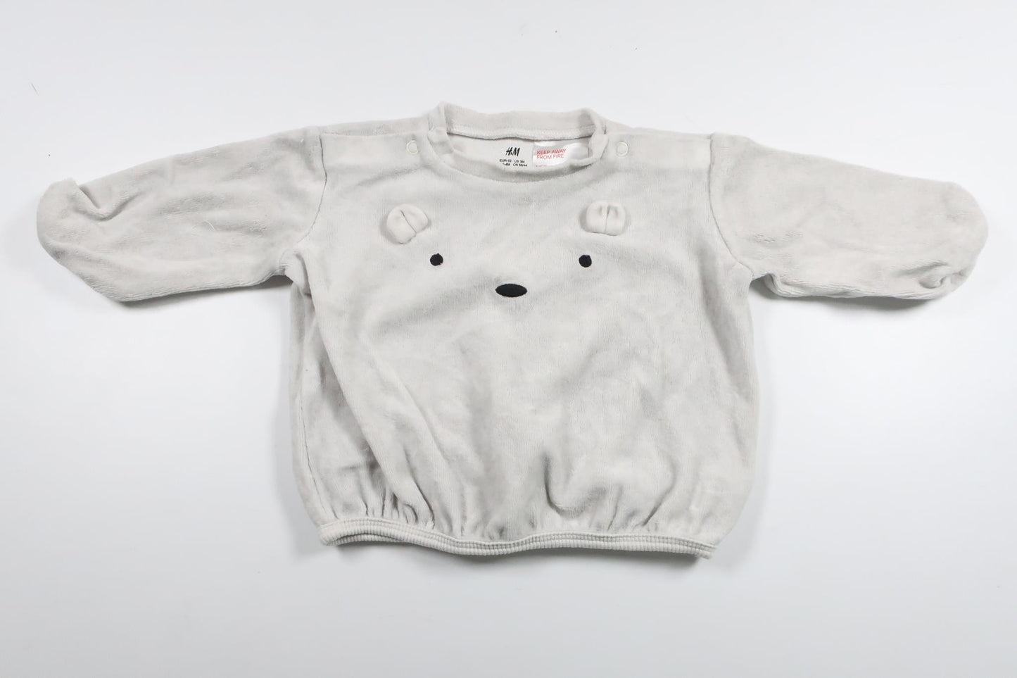 Tröja i fleece från H&M - Storlek 62 - Grå