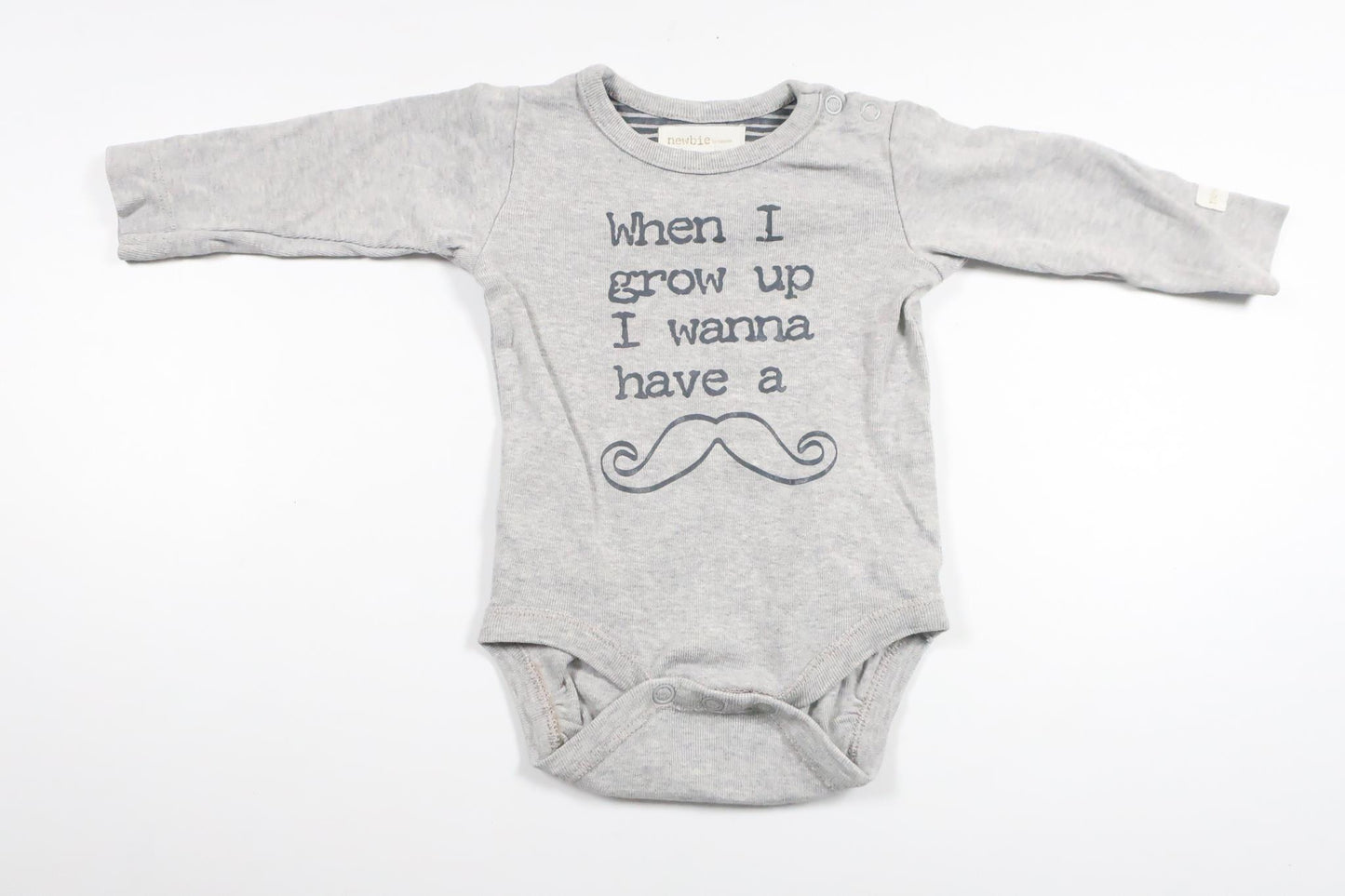 Body från Newbie - Storlek 56 - Grå