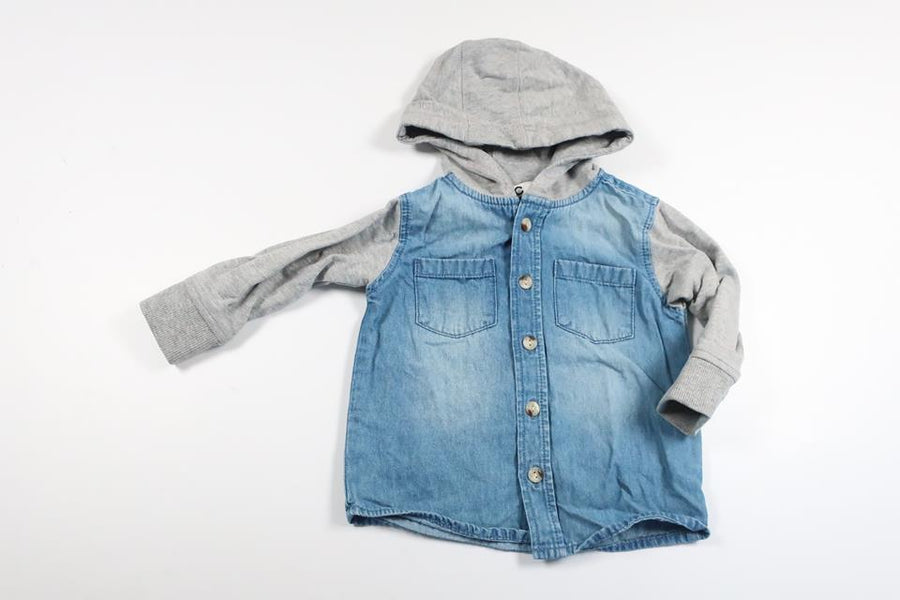 Skjorta med luva från Cubus - Storlek 68 - Denim