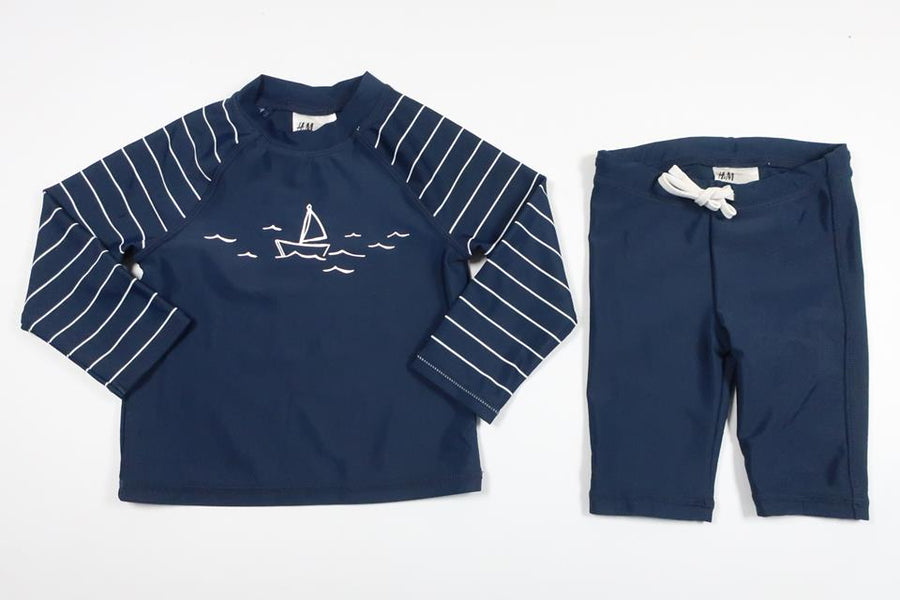 UV-dräkt från H&M - Storlek 74/80 - Marinblå