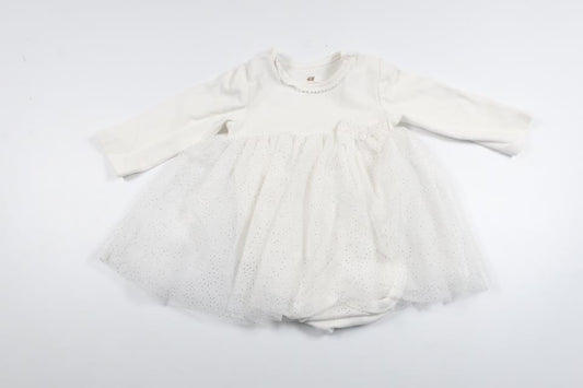 Dress with built-in body from H&M - Size 56 - White